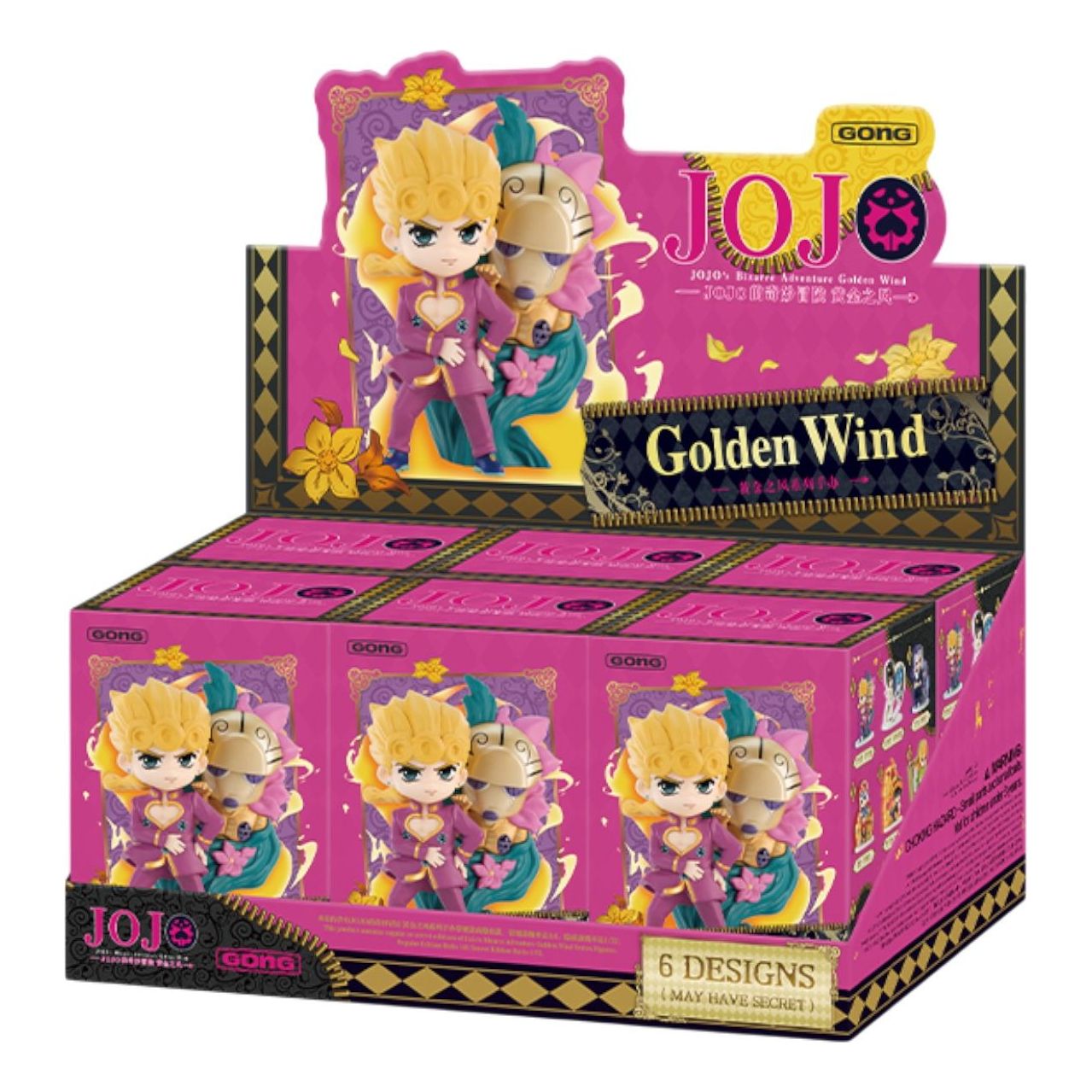 

Набор фигурок Pop Mart Golden Wind Jojo's Bizarre Adventure в запечатанной упаковке (6 коробочек-сюрпризов)
