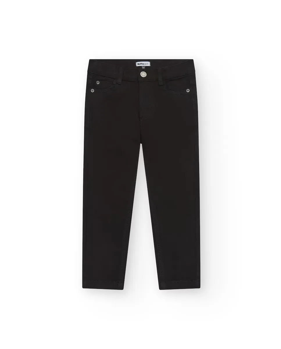 

Детские узкие брюки с пятью карманами и функциональными карманами Tuc tuc, черный