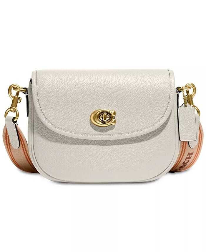 

Седельная сумка Willow со сменным кожаным и веб-ремешком Coach, зеленый