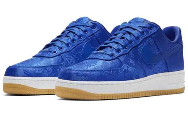 Кроссовки x clot air force 1 prm Nike, синий — фото 4