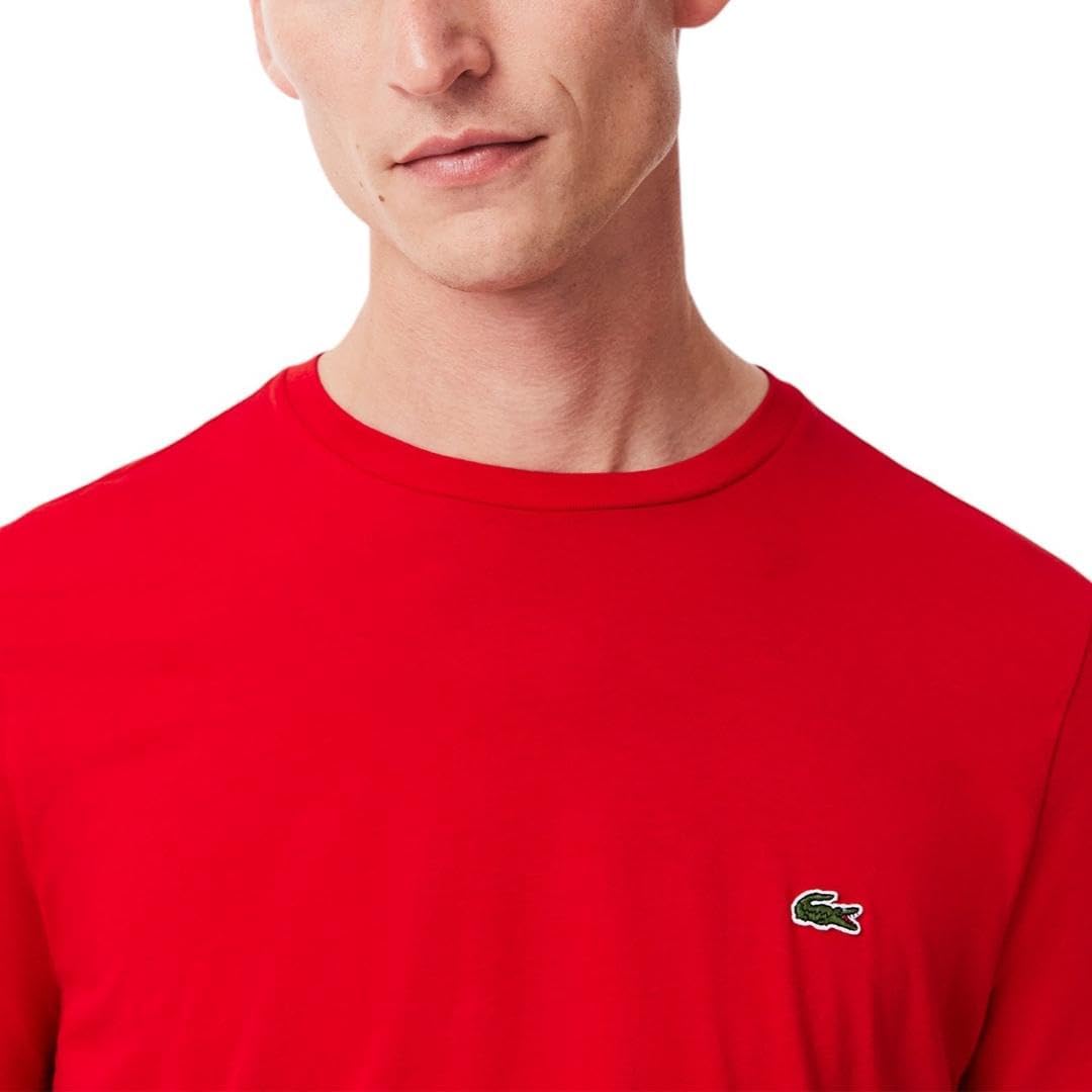 Футболка Lacoste, мужская, из джерси Pima, ярко-красный — фото 2