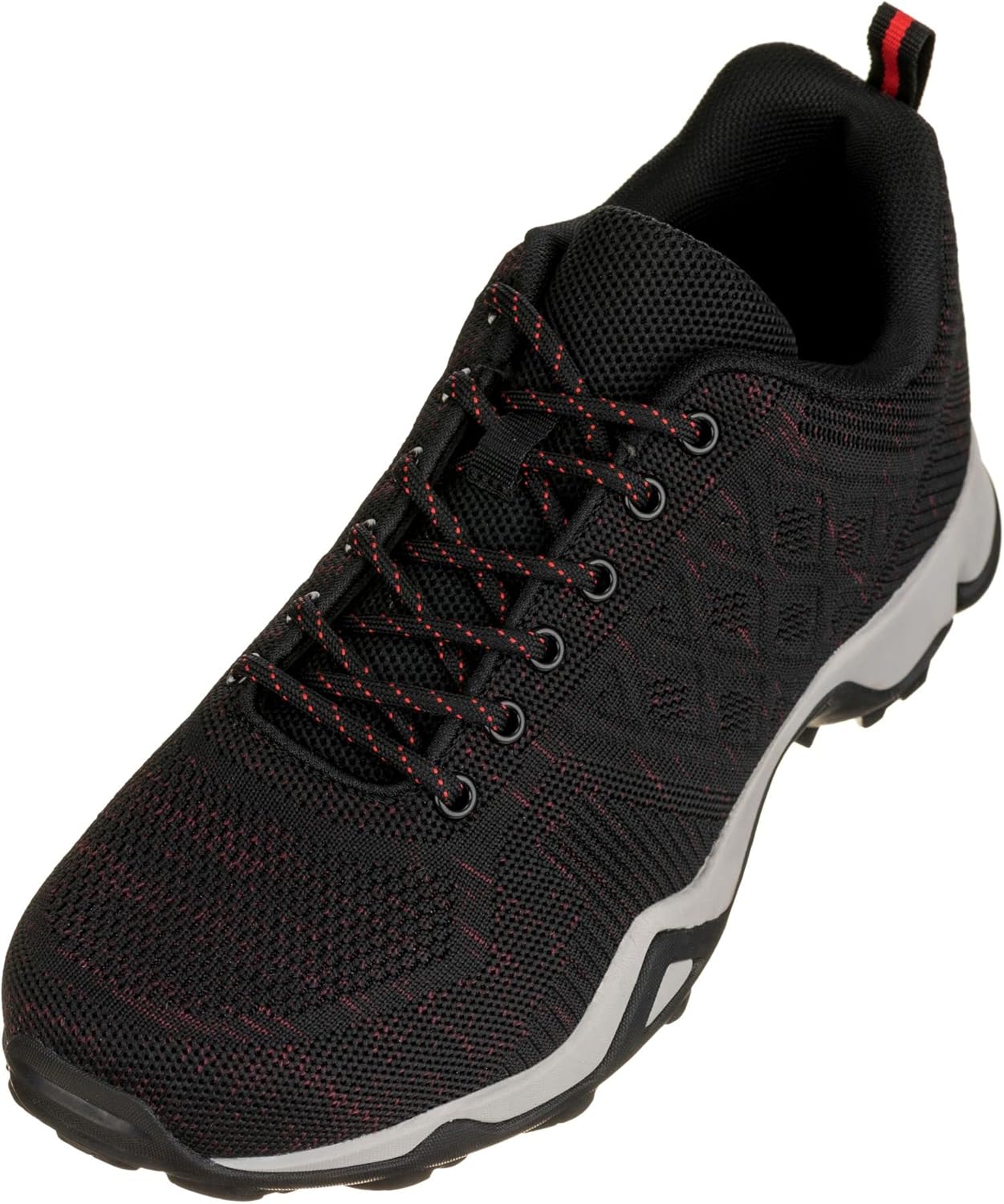 

Мужские невидимые туфли-лифтеры CALTO - черно-красные, сверхлегкие спортивные кроссовки - увеличение роста на 6 см - Q103 - размер 12 D(M) США