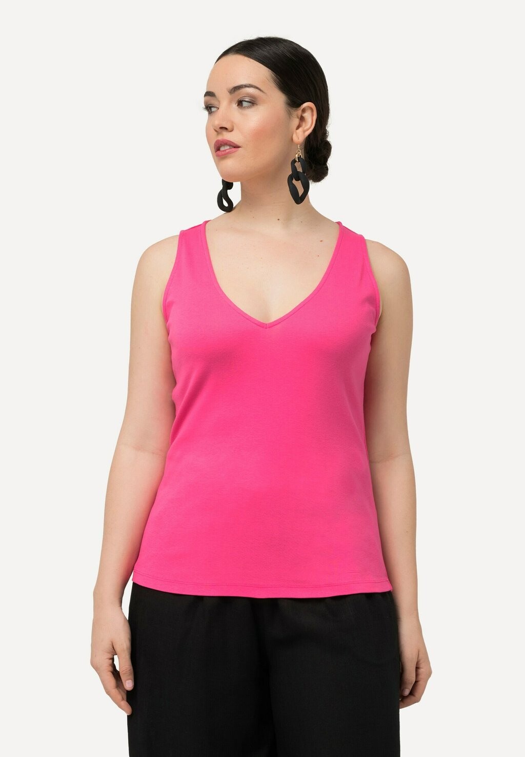 

Топ V-NECK TANK Ulla Popken, розовый
