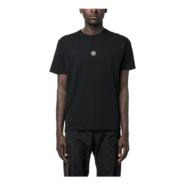 Футболка crewneck street style t-shirts 'black' Stone Island, черный — фото 2