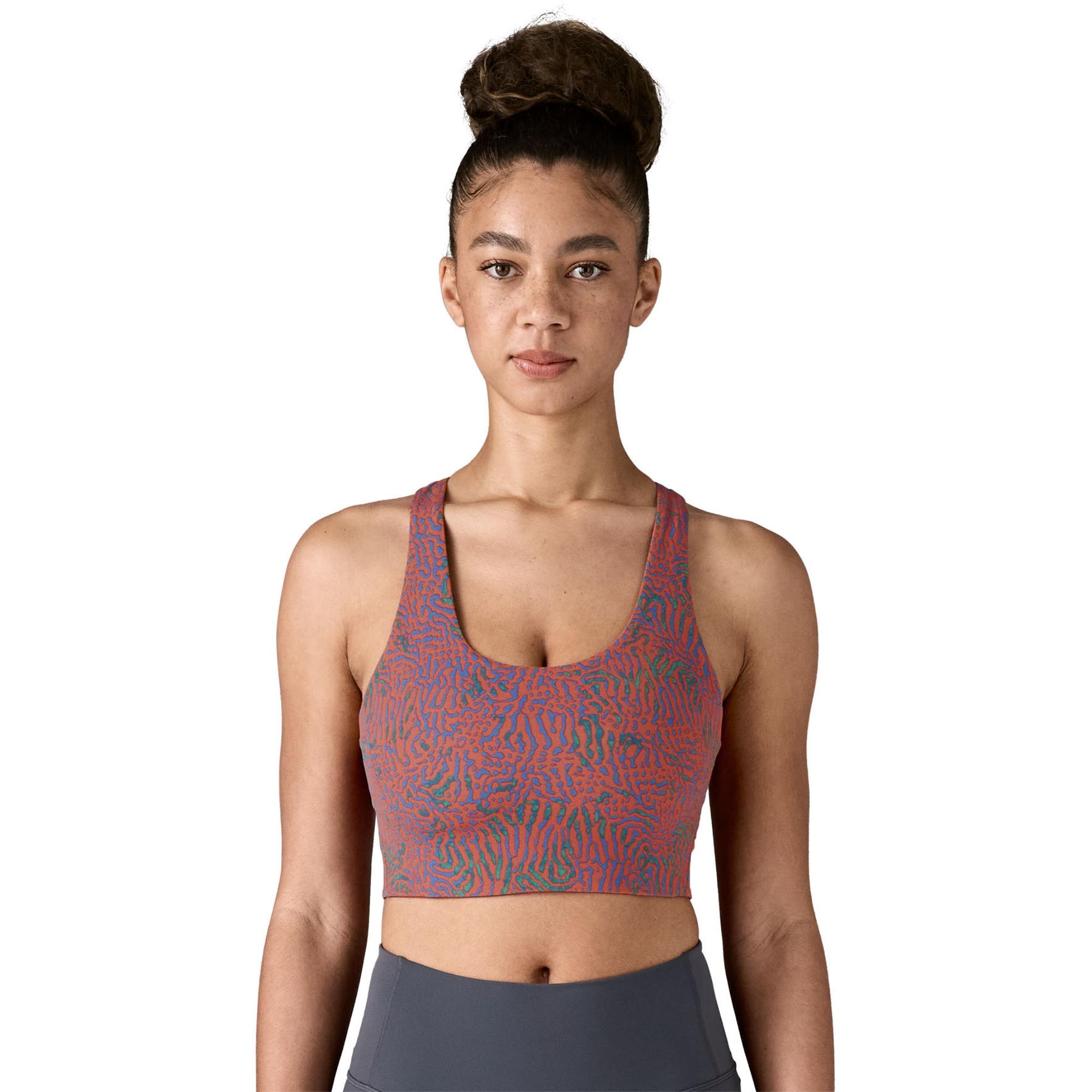 

Женский бюстгальтер Maipo Mid Impact Patagonia, Sea Run/Potters Red