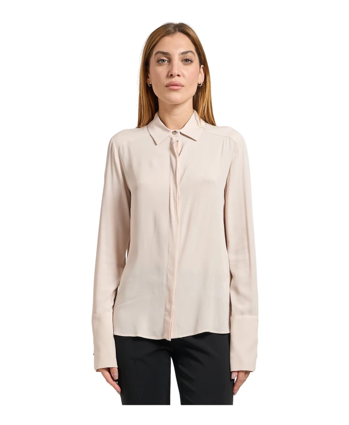 

Розовая рубашка из вискозного крепа для женщин Patrizia Pepe, розовый