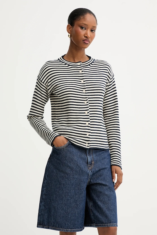 

Хлопковый кардиган ERITEA Weekend Max Mara, темно-синий