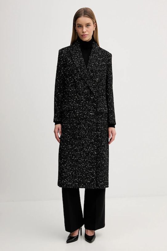 

Пальто из шерсти Sisley, черный