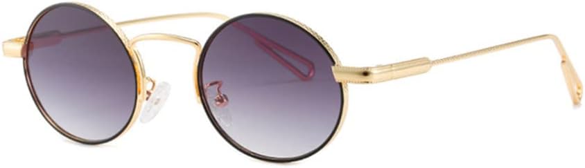 

Солнцезащитные очки в стиле панк с круглой металлической оправой, ретро-очки с защитой от ультрафиолета UV400, повседневные очки для взрослых, женщин и мужчин LANGSER, C2