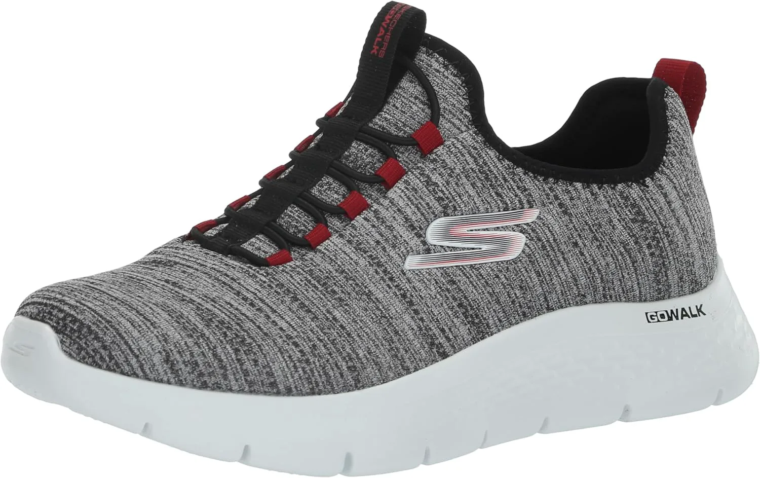 Мужские прогулочные кроссовки Skechers Gowalk Flex Ultra Slip-On, белый/черный — фото 4