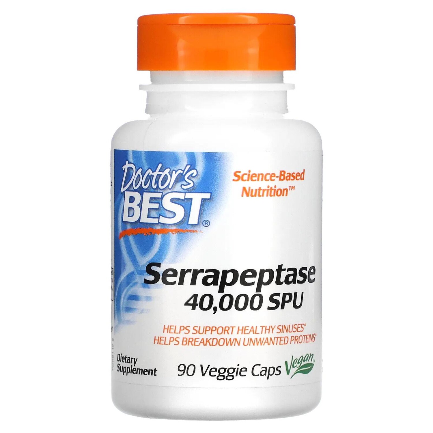 

Doctor's Best Серрапептаза (Best Serrapeptase) 90 растительных капсул