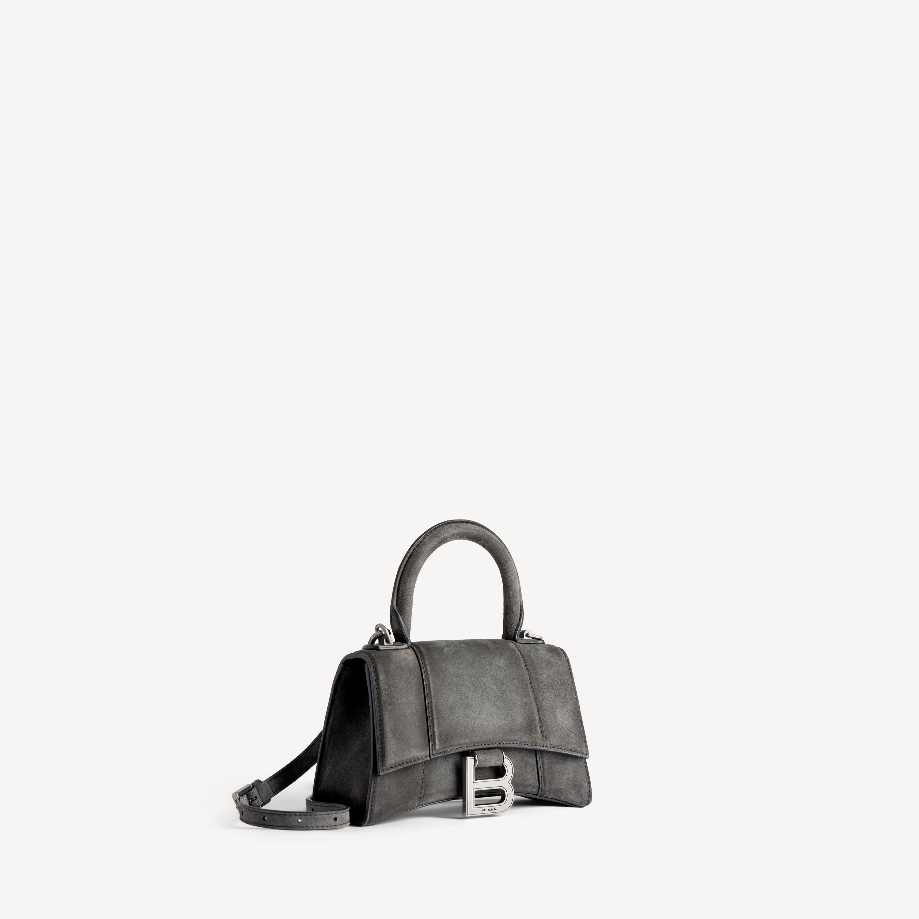 Женская сумка hourglass xs в цвете «грозовой серый» BALENCIAGA, грозовой серый — фото 2