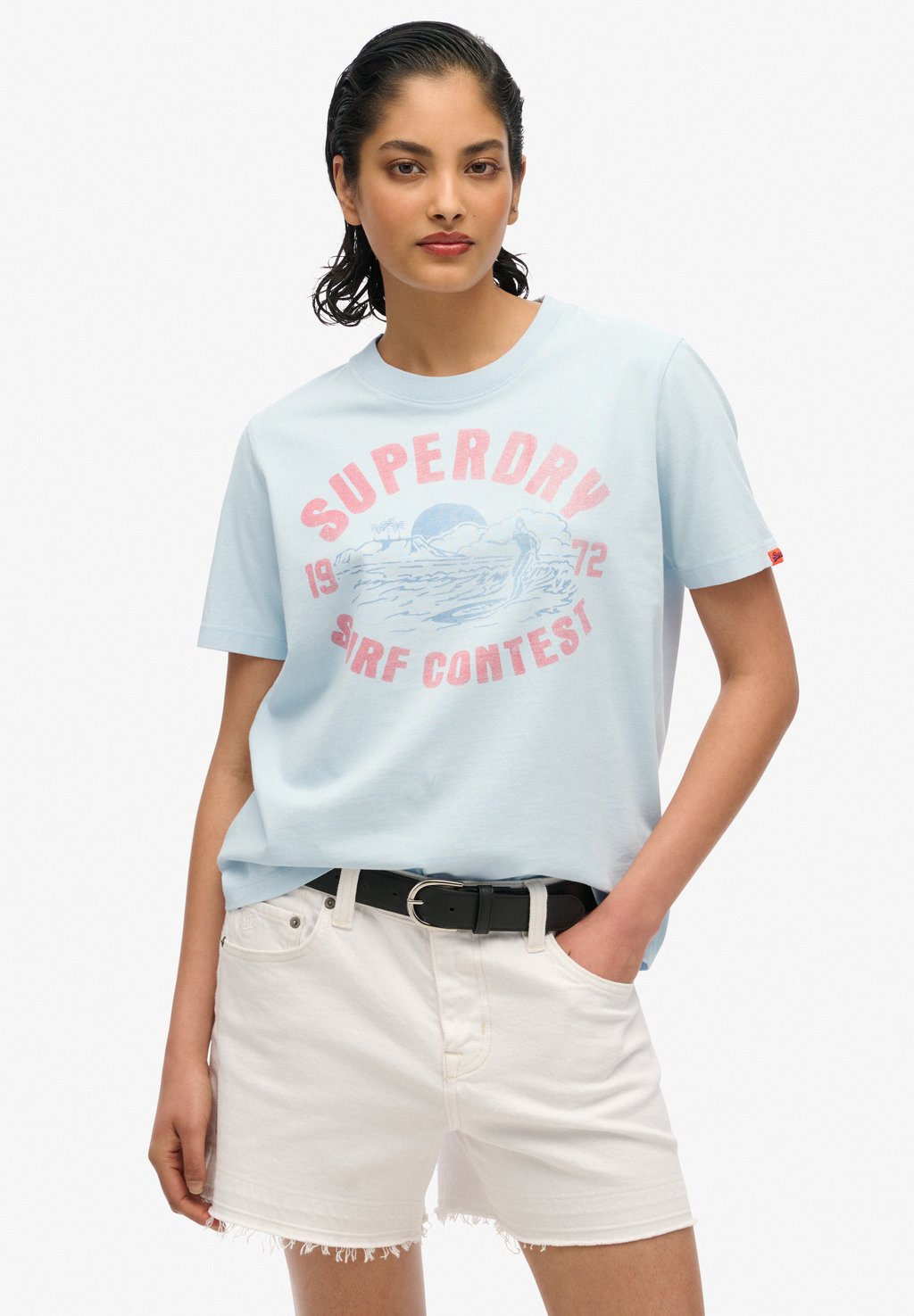 

Футболка с принтом LOFI OUTDOOR Superdry, светло-голубой