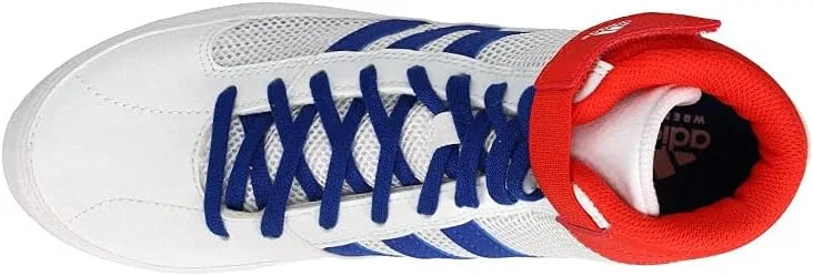 Мужские борцовские кроссовки Adidas HVC, White Royal Red — фото 4