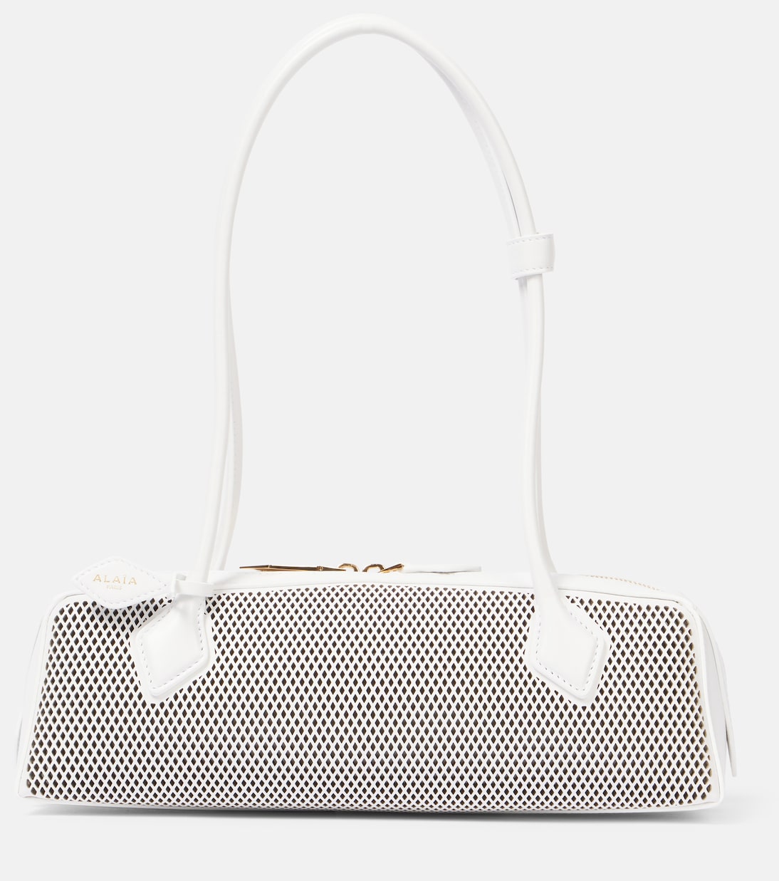 

Le Teckel Medium кожаная сумка через плечо Alaïa, Blanc Optique