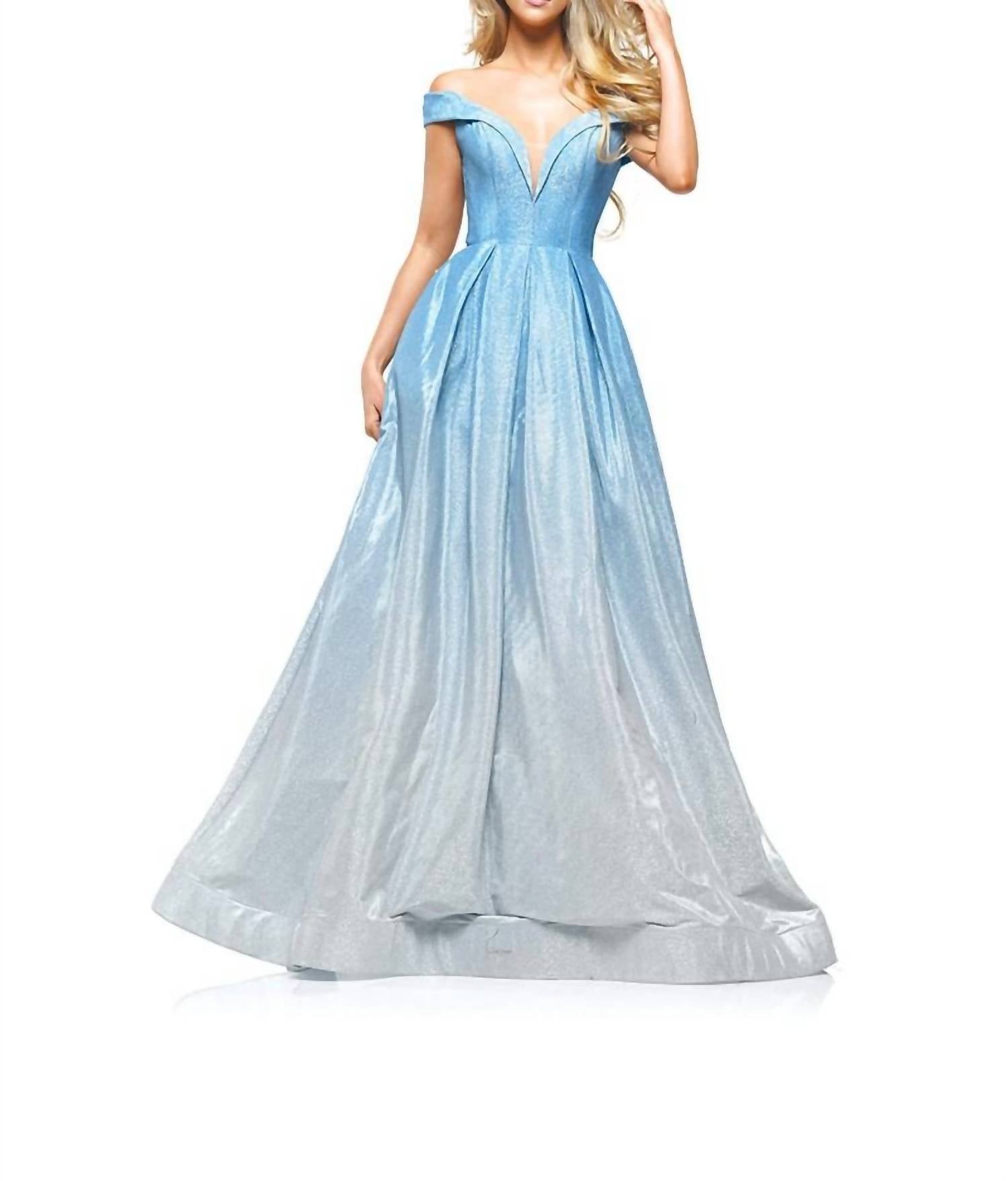 

Блестящее бальное платье в аква-мульти COLORS DRESS