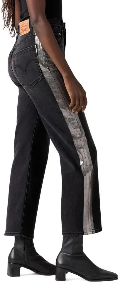 Levi's Women's Ribcage прямые укороченные джинсы, Let Me Shimmer (Stretch) — фото 3