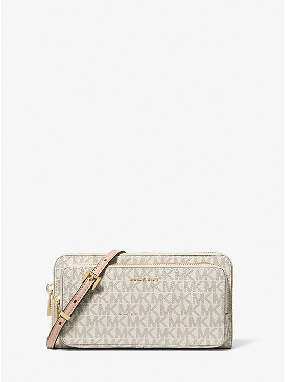 

Большая сумка Jet Set через плечо с фирменным логотипом Michael Kors, Vanilla/Soft Pink