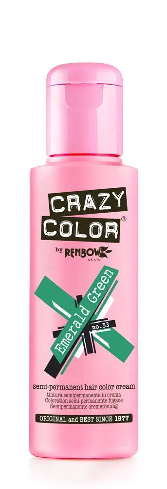Полуперманентная краска для волос Crazy Colour, изумрудно-зеленая, 100 мл Crazy Color, Green