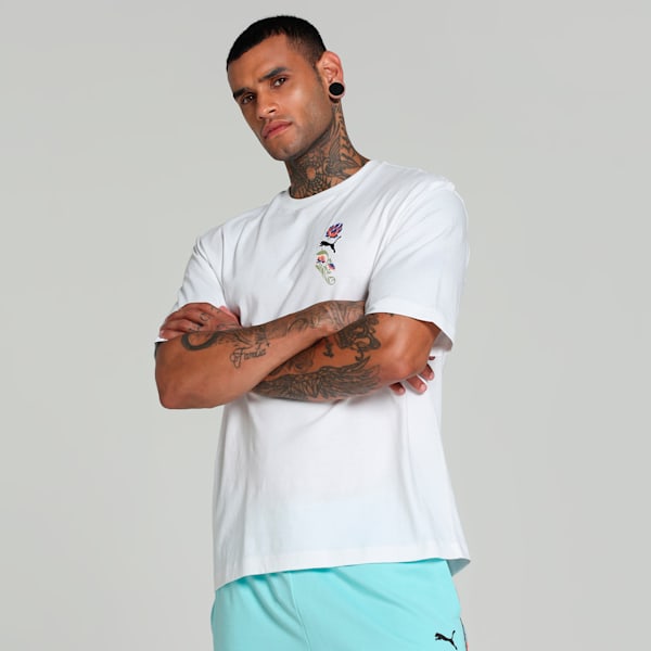 

Мужская свободная футболка Florals Puma, белый