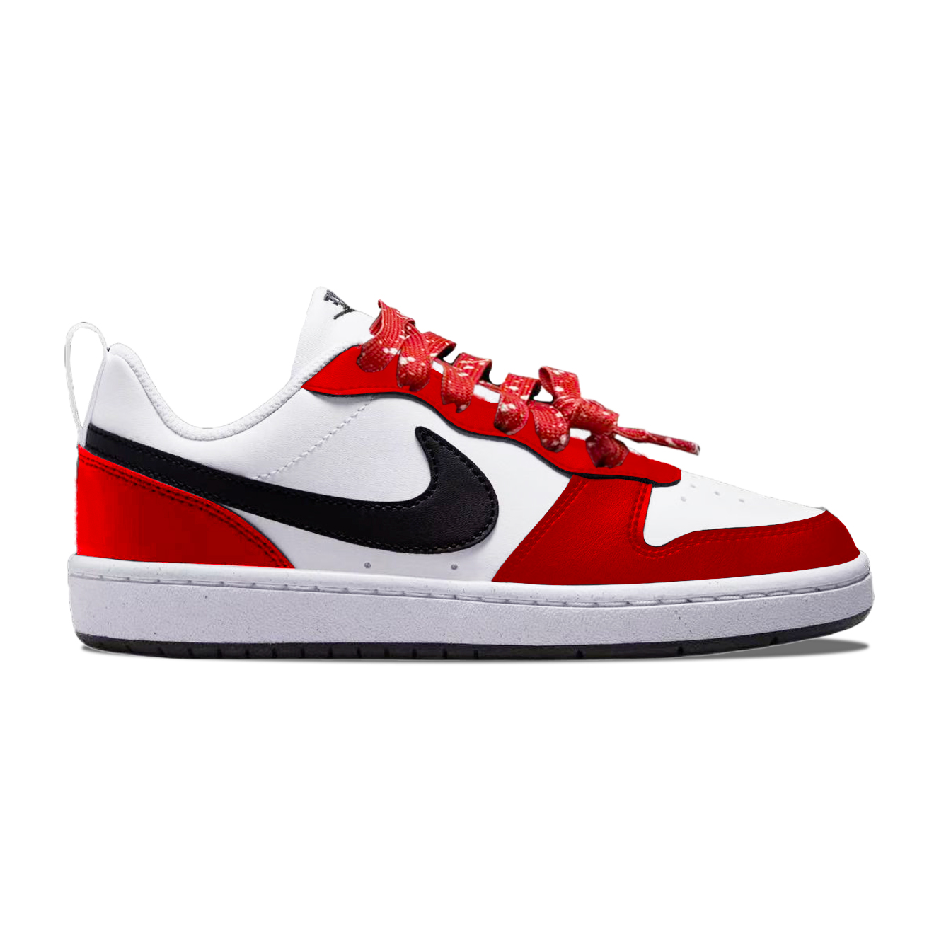 Nike Court Borough Good Luck+Horse Нескользящие Износостойкие Низкие Детские Скейтбординг Кроссовки Black Red — фото 3
