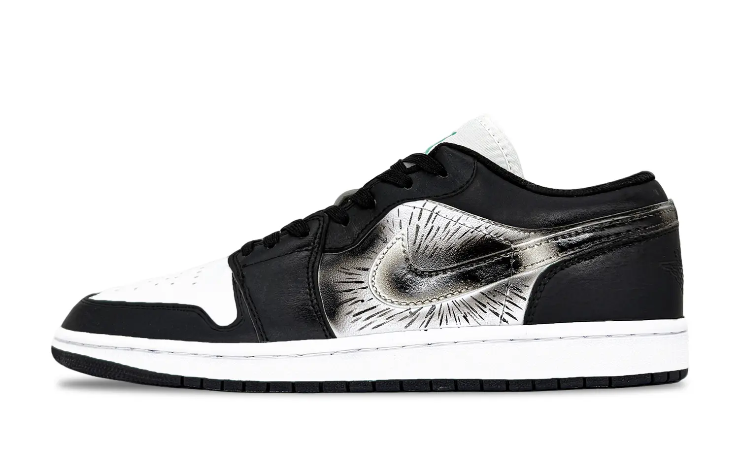 

Jordan Эйр 1 Лоу Топ Винтажные баскетбольные кроссовки унисекс черный серебристый - черный серебристый, цвет Black Silver