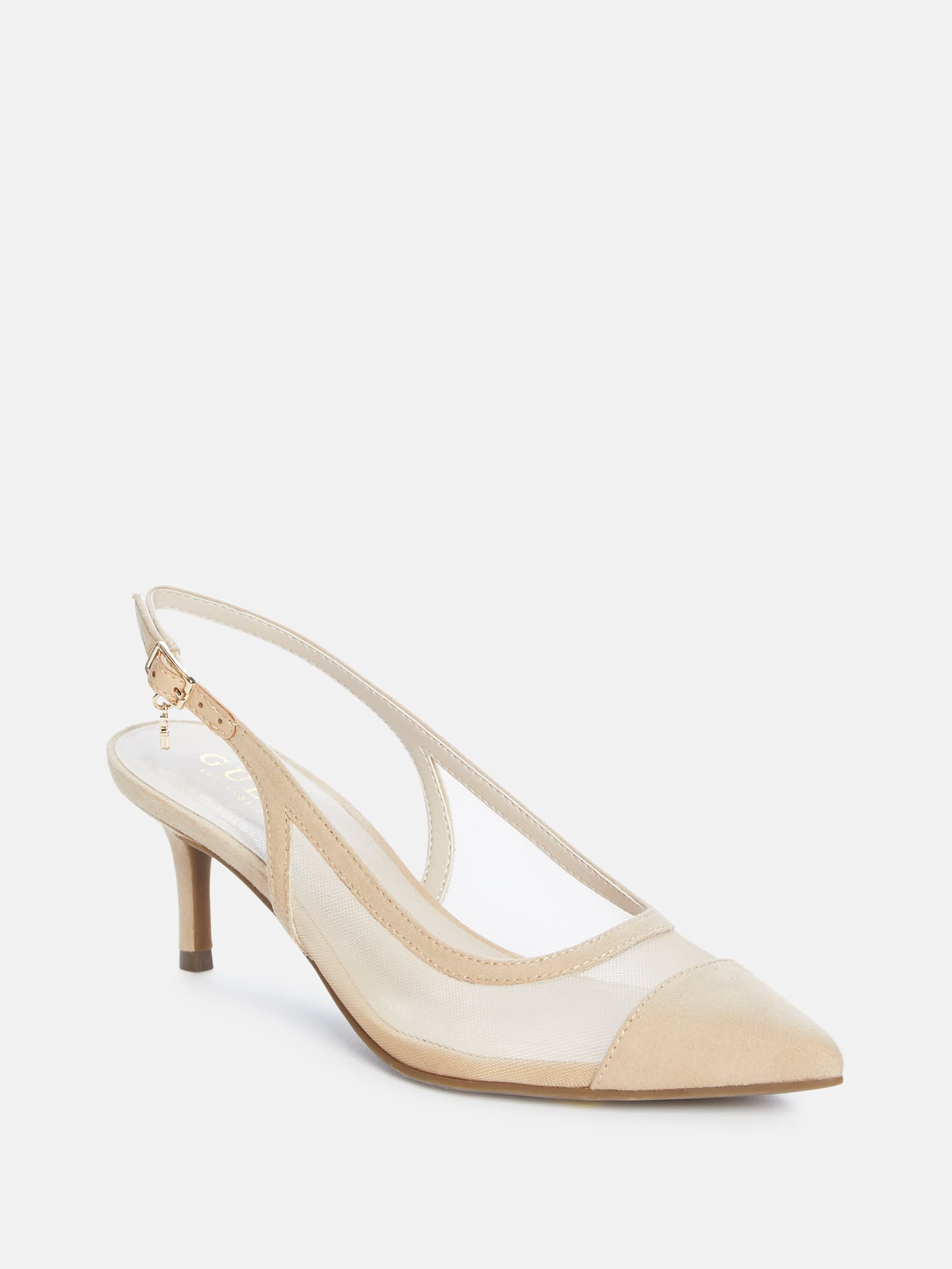 Туфли-каблуки Zoeyy Slingback Kitten Guess Factory, цвет nude