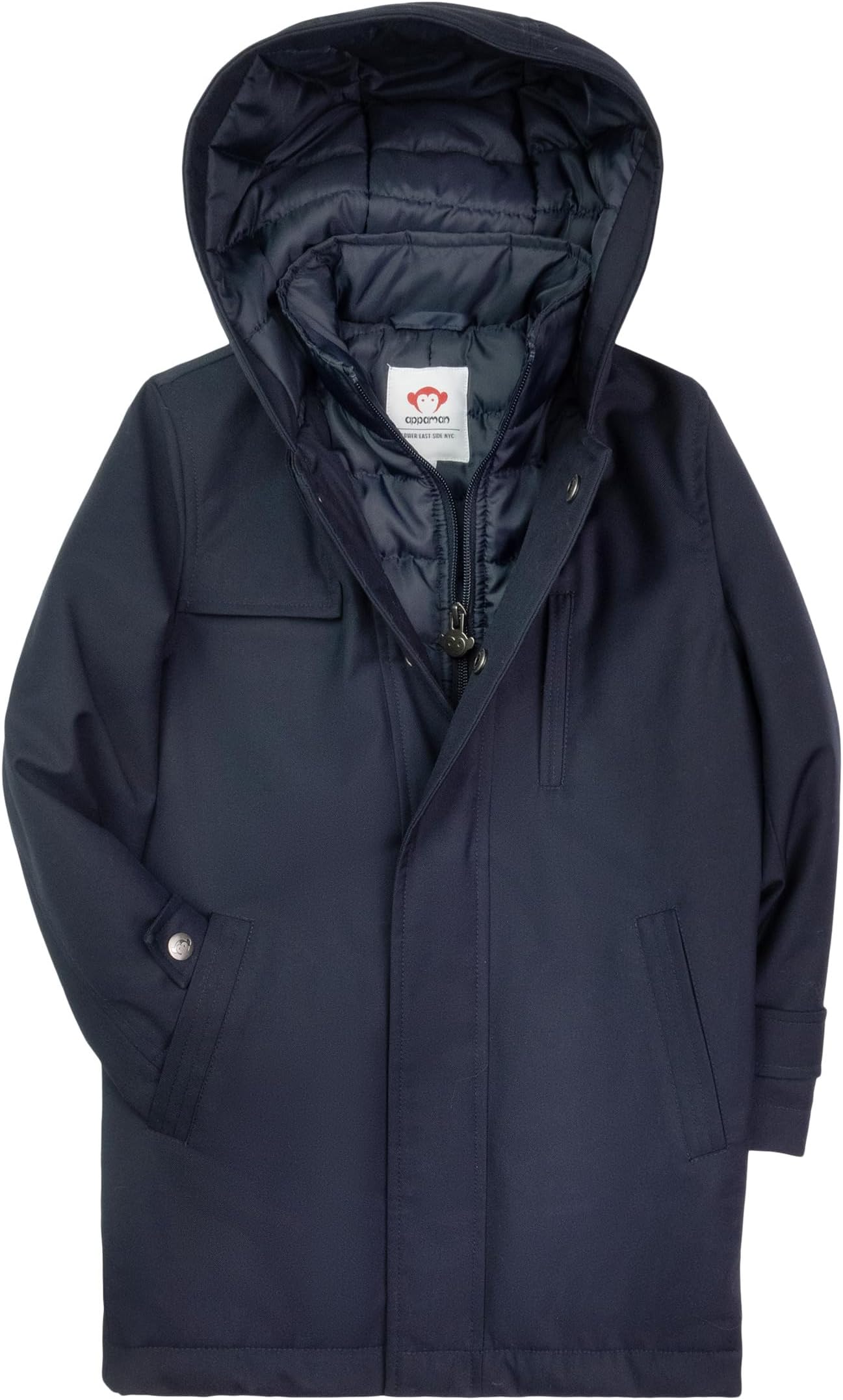 

Пальто Appaman Kids New Gotham Insulated Coat (Toddler/Little Kids/Big Kids), цвет Navy Blue