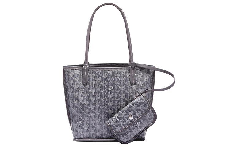 

GOYARD Мини-сумка тоут из телячьей кожи Анжу женская серая