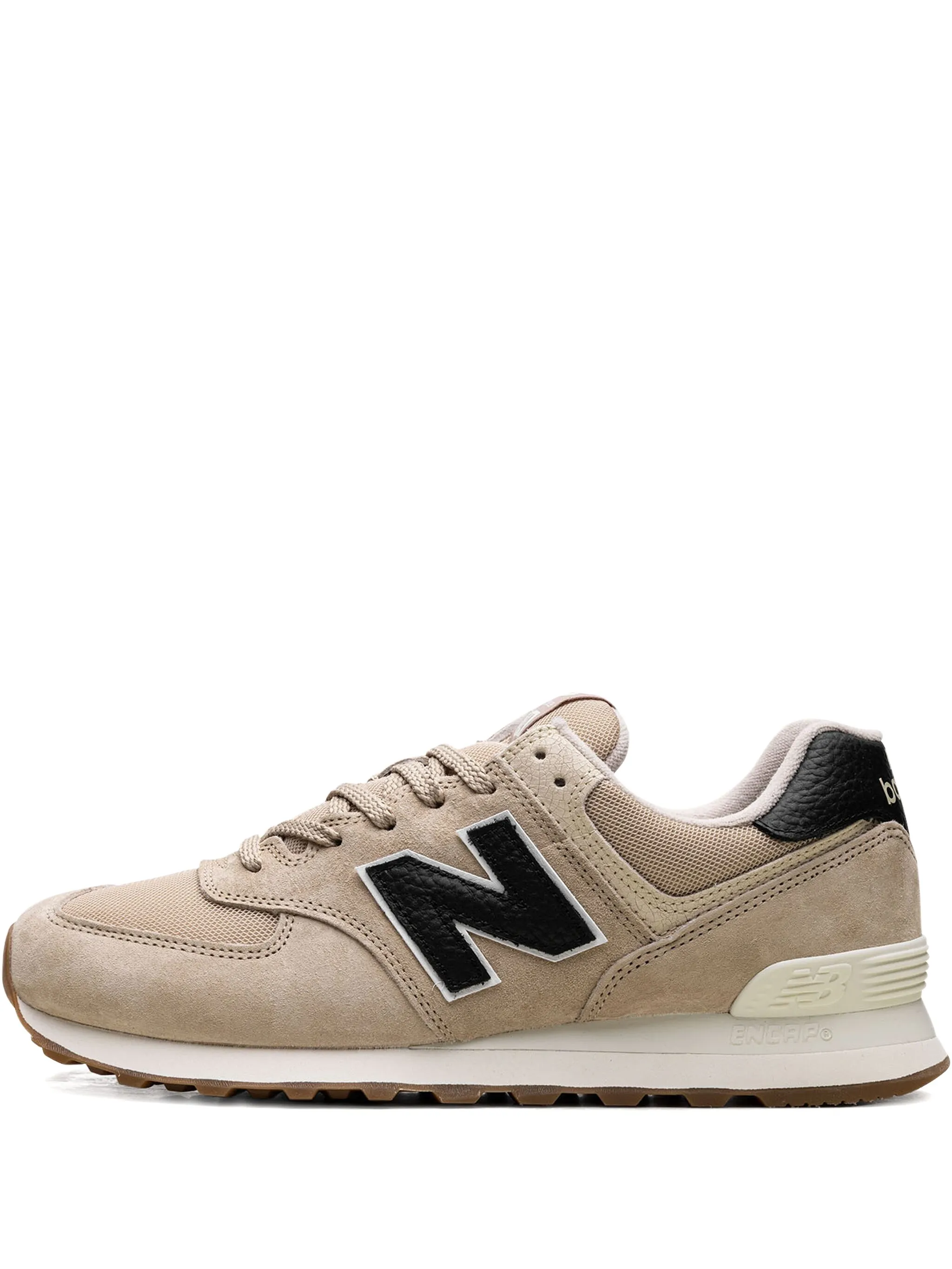 

Кроссовки 574 Black/Beige New Balance, бежевый