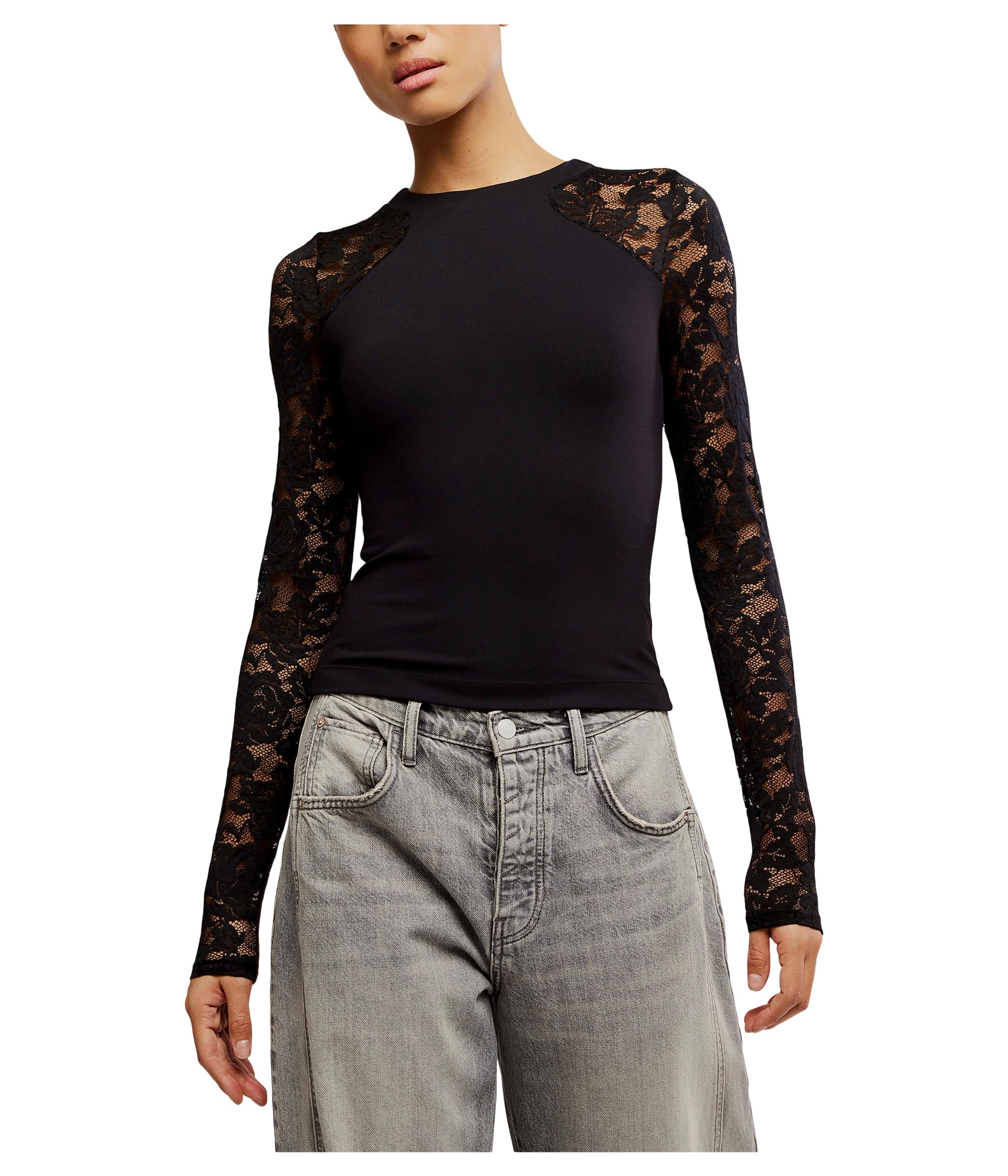 

Лонгслив Free People No Excuses Long Sleeve, черный