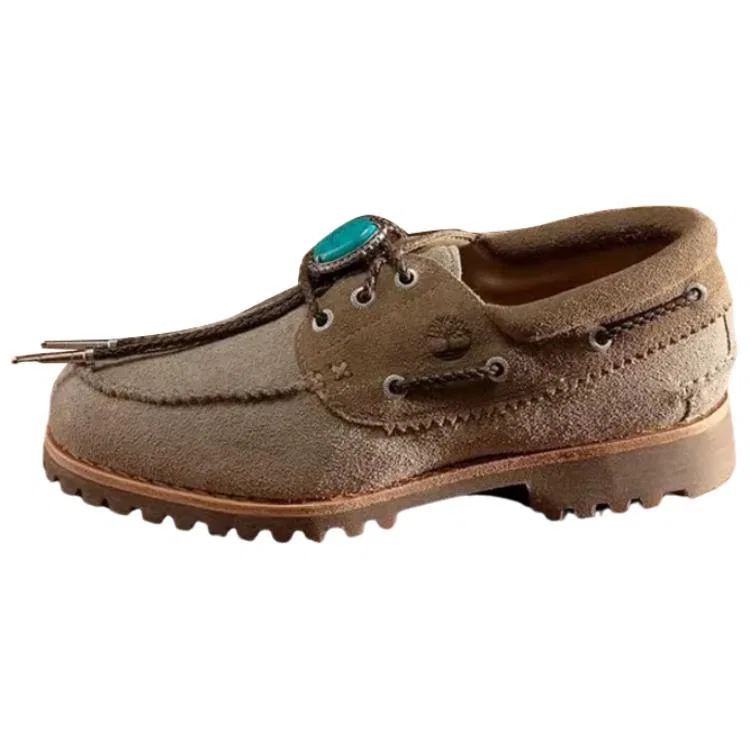 Ботинки лоферы Timberland серо-коричневые