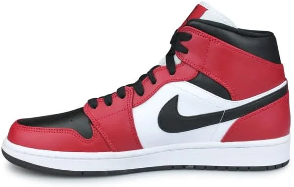 Мужские кроссовки Jordan Air 1 Mid Hi-Top Nike, красный — фото 2