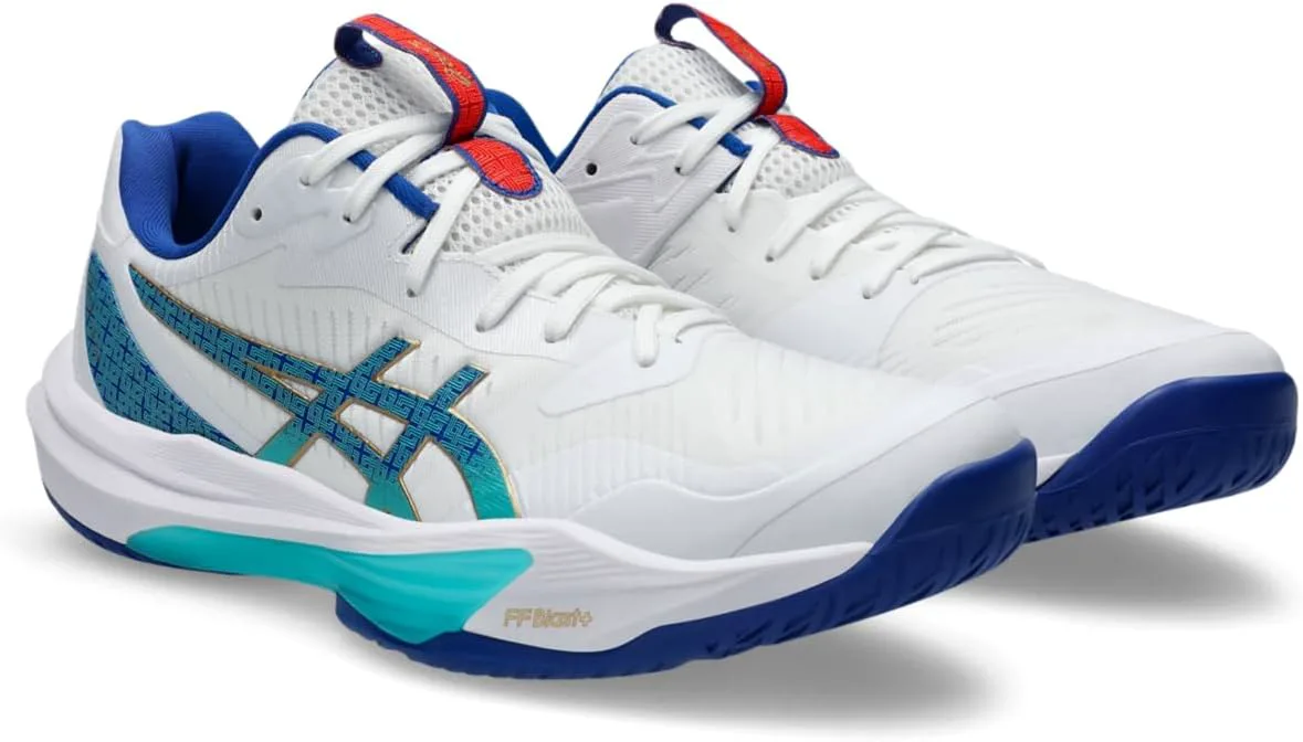 Мужские волейбольные кроссовки Asics Sky Elite FlyteFoam 3, белый/синий — фото 2