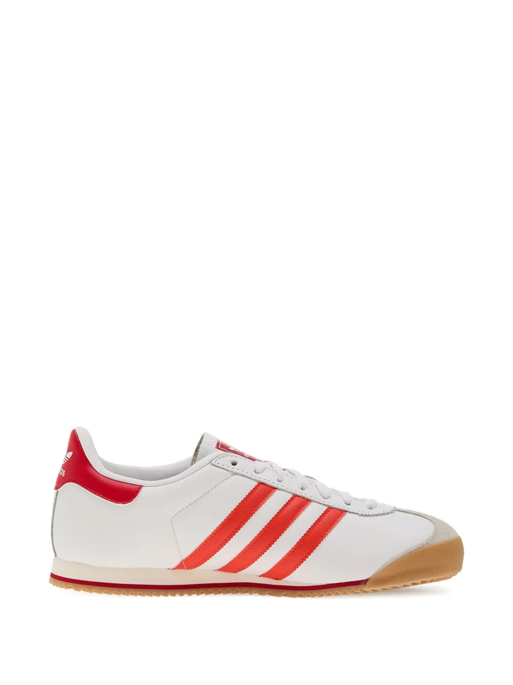 Кожаные кроссовки K74 с тремя полосками Adidas, белый — фото 2