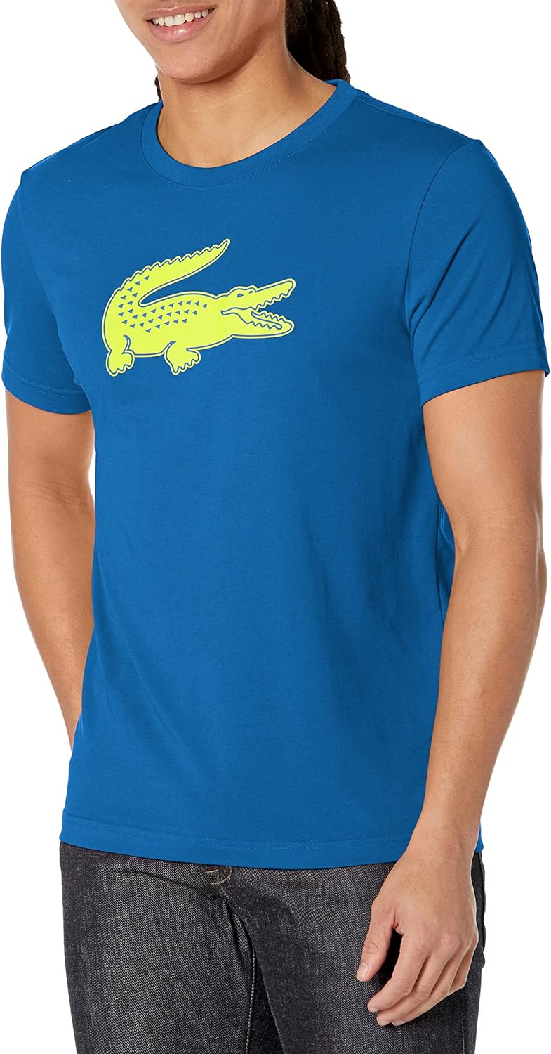 

Мужская спортивная футболка Lacoste Ultra Dry XXL с логотипом, Blue & Yellow, Желтый, Мужская спортивная футболка Lacoste Ultra Dry XXL с логотипом, Blue & Yellow