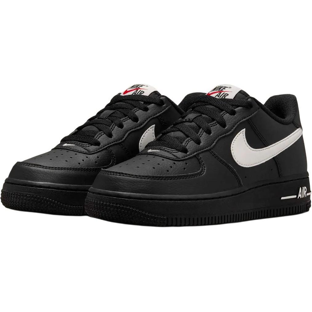 Nike Детские кроссовки для скейтбординга Air Force 1 с противоскользящей подошвой, износостойкие, черные — фото 3