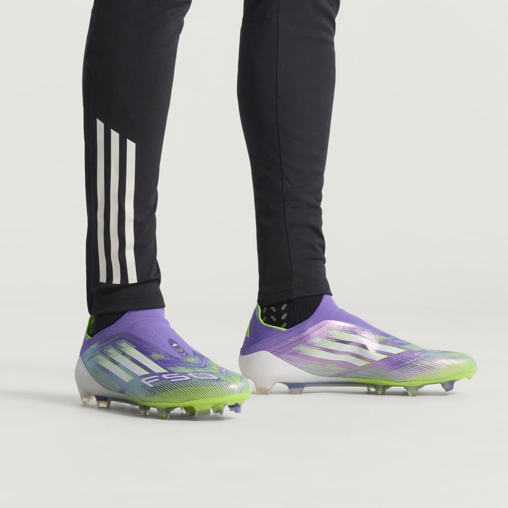 Бутсы Adidas F50 Elite Laceless Firm Ground Cleats, цвет Purple Rush/Cloud White/Lucid Lemon — фото 2