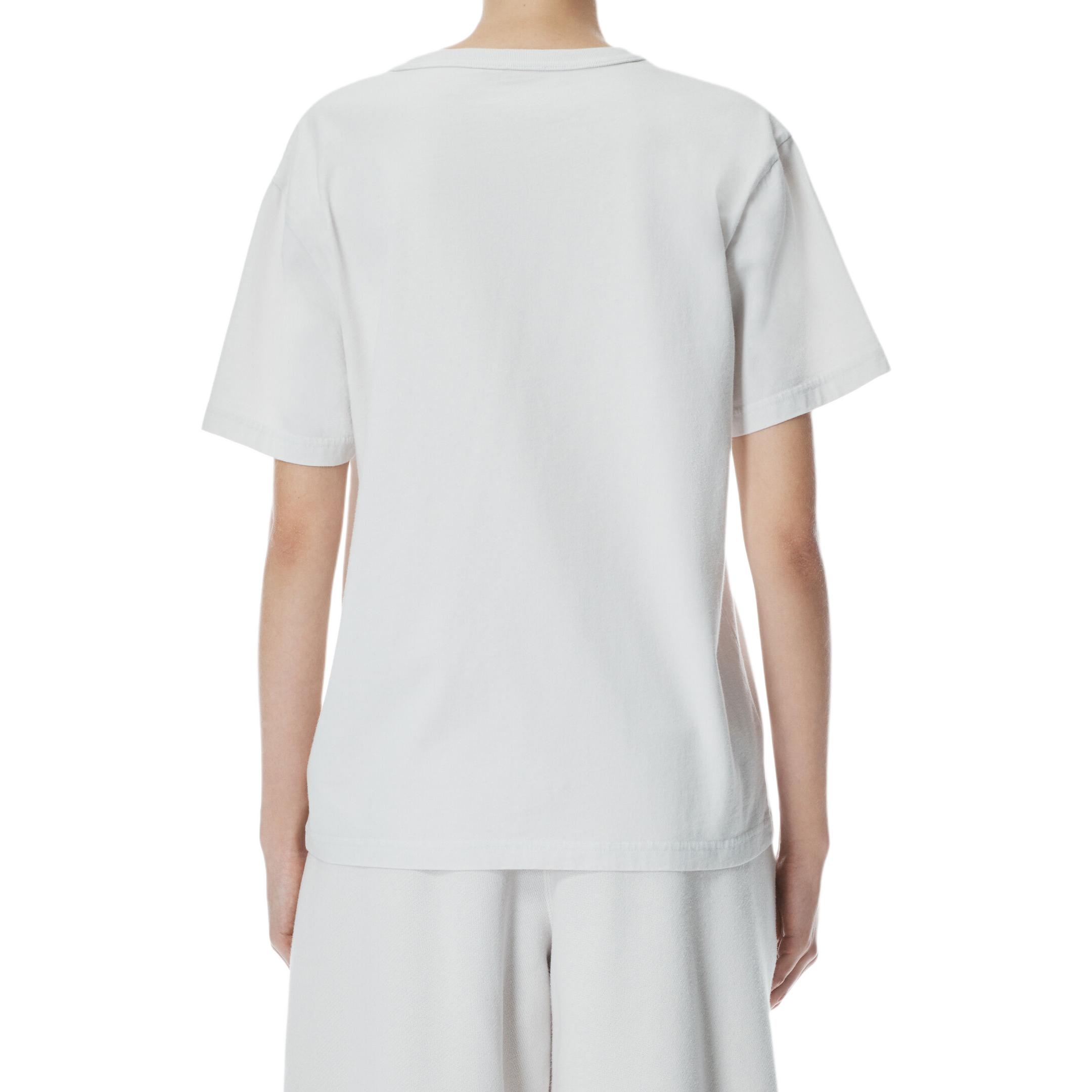 Футболка T By Distressed с принтом логотипа и эффектом потертости Alexander Wang, белый — фото 3