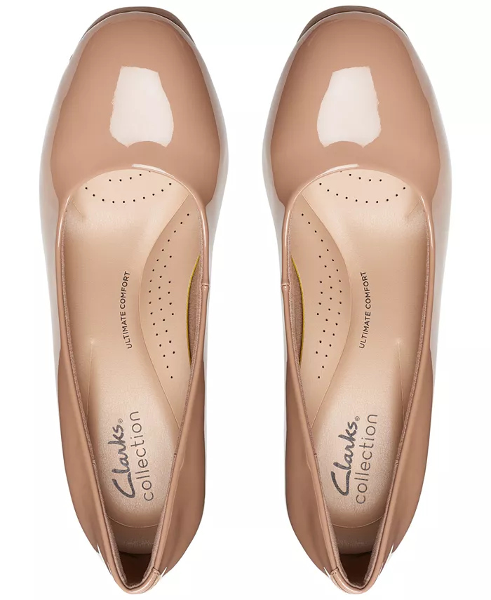 Женские туфли Ambyr 2 Braley на высоком каблуке с платформой Clarks, коричневый/бежевый — фото 4