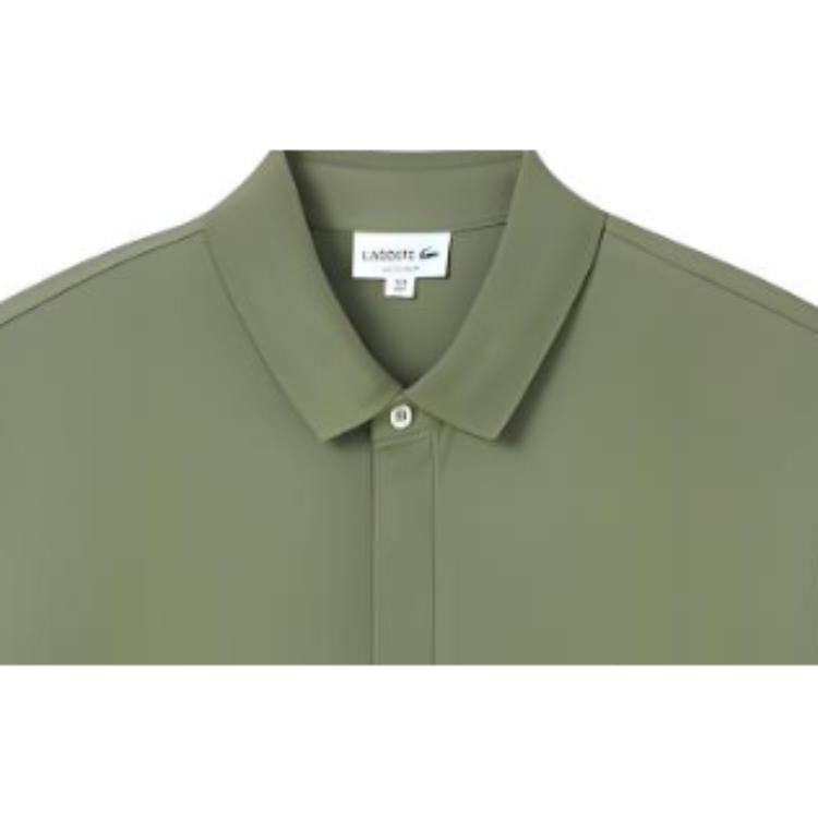 LACOSTE Поло мужское khaki green — фото 4