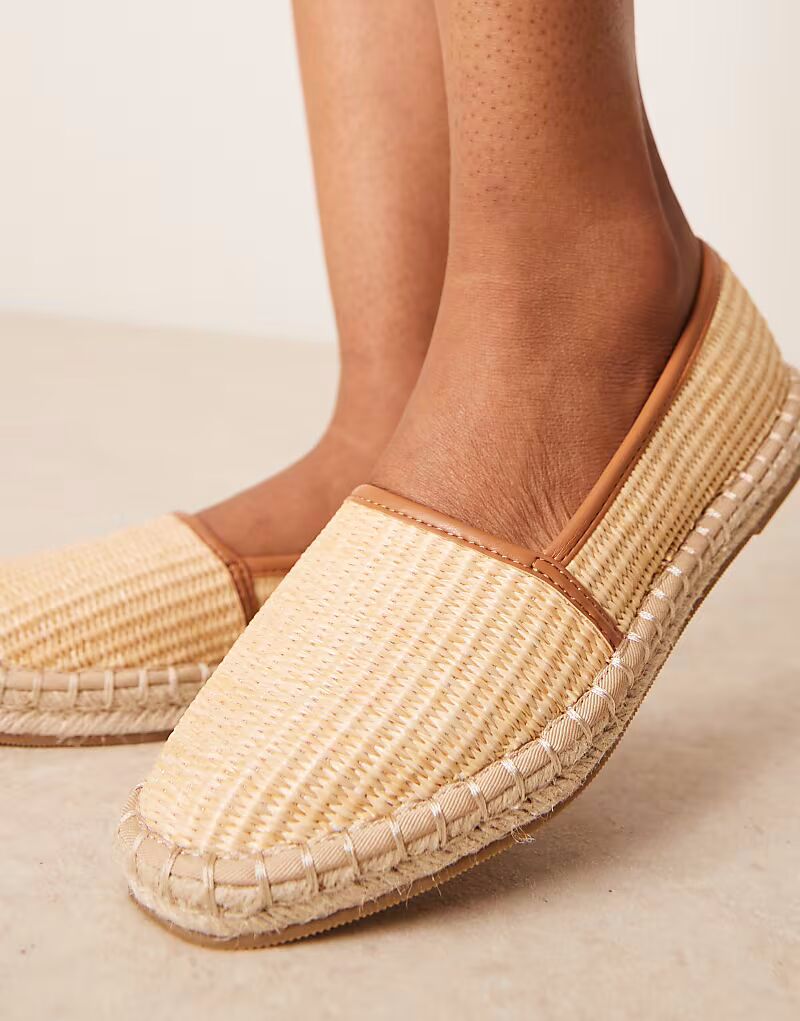 Эспадрильи Joey с закрытым носком из натуральной рафии от ASOS DESIGN — фото 3