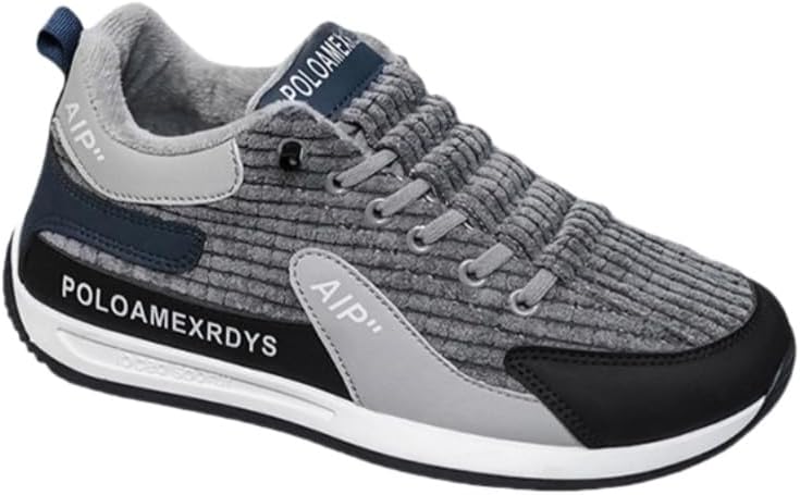 

Мужские спортивные кроссовки из вельвета - теплые и повседневные, дышащие, универсальные, прочные, подходят для повседневной жизни и повседневной носки Fmshi, серый