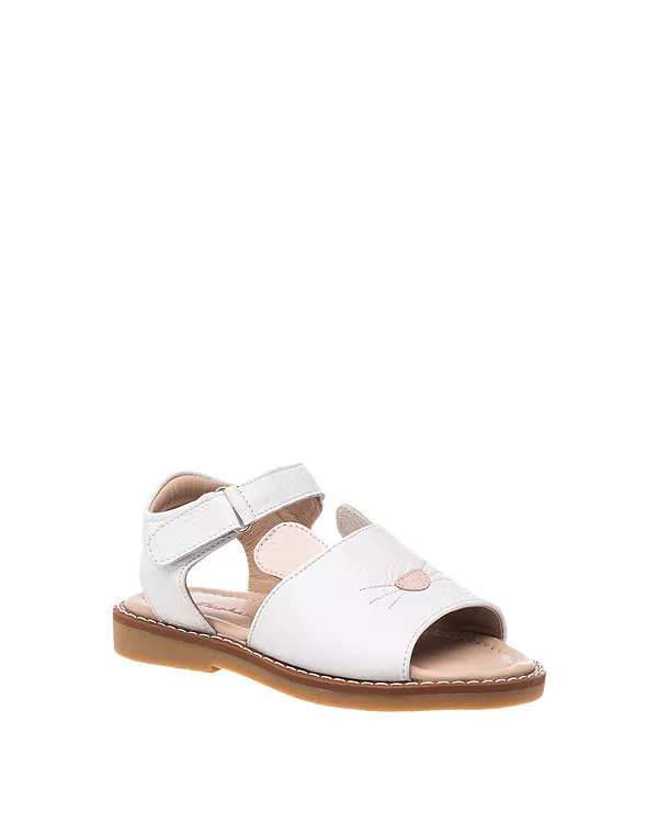 

Сандалии унисекс в виде зайчика - для малышей и детей младшего возраста. Elephantito, белый