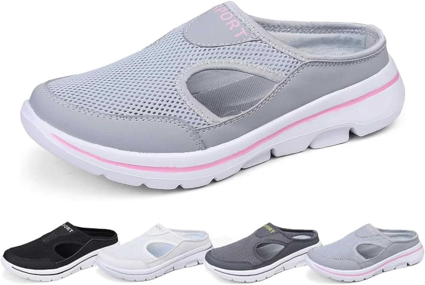 PONNYC Orthowalkway Orthowalkway Orthowalkway Мужские удобные спортивные сандалии с поддержкой, светло-серый