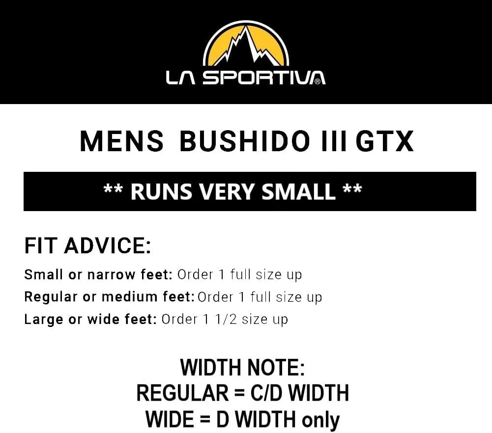 

Мужские водонепроницаемые трейловые кроссовки La Sportiva Bushido III GTX, черный/желтый