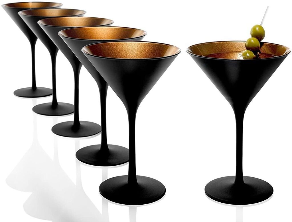 

Stölzle Lausitz Бокалы для коктейля Martini Чаша для коктейля Grandezza 240 мл матовый черный и медный 1400025