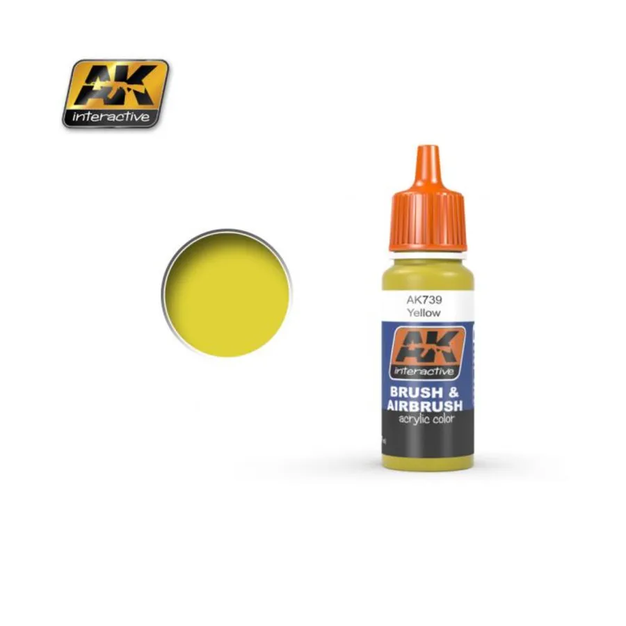 

Желтый, Paint - Brush and Airbrush Acrylic - Yellow, Red, and Orange Colors (AK-Interactive)
