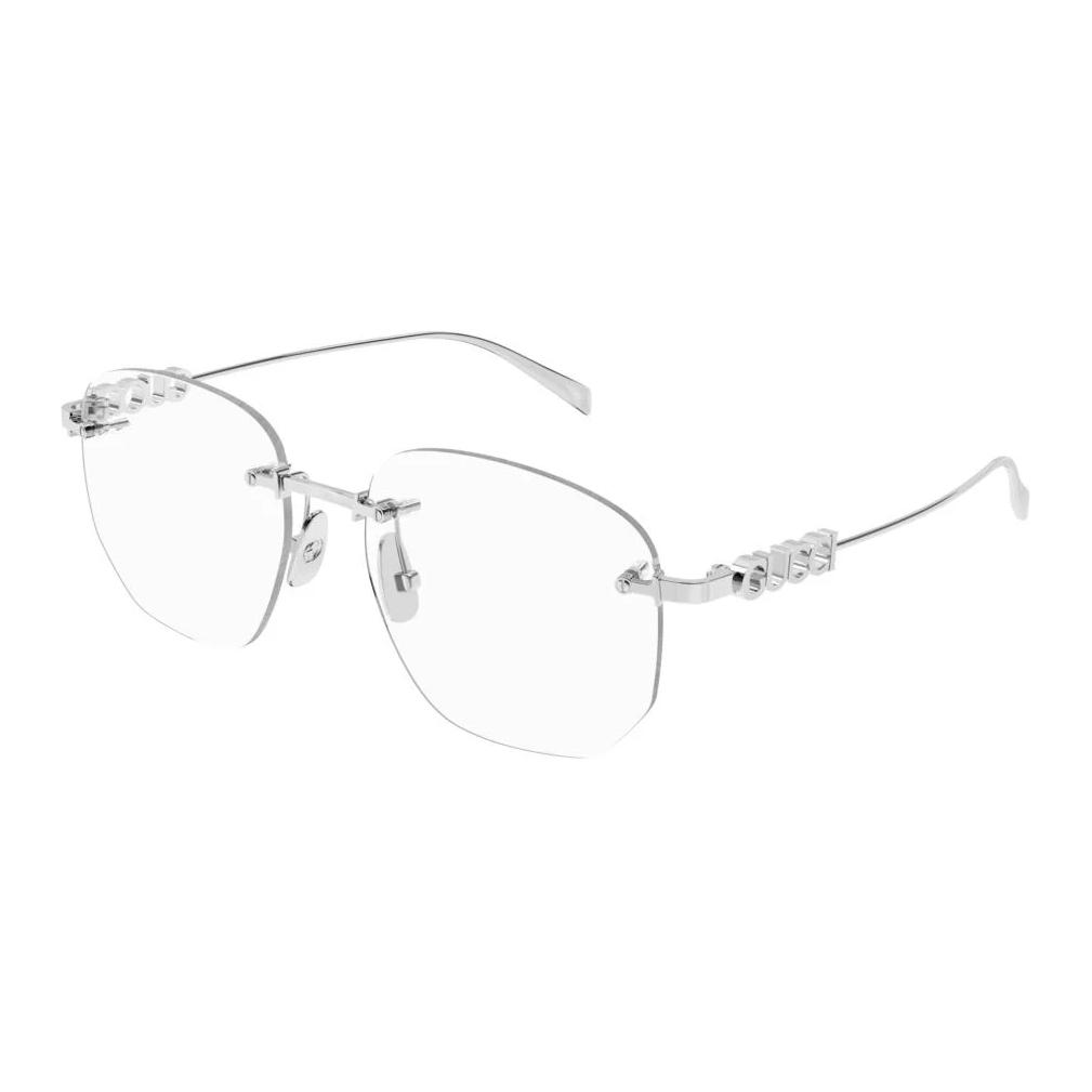 

GUCCI Металлическая квадратная оправа для очков женская серебристая, Silver