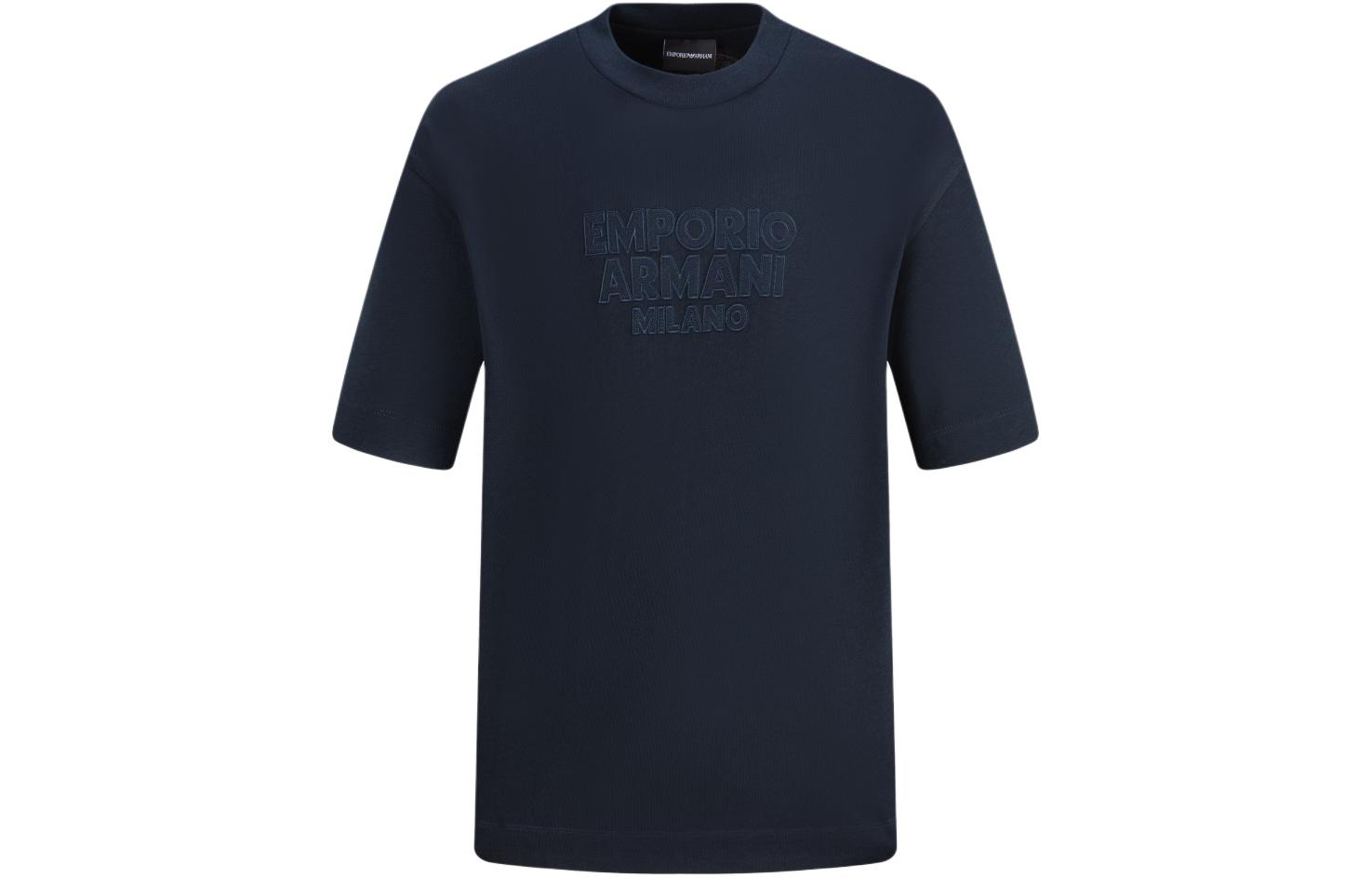 

EMPORIO ARMANI Футболка SS24 мужская темно-синяя, Синий, EMPORIO ARMANI Футболка SS24 мужская темно-синяя